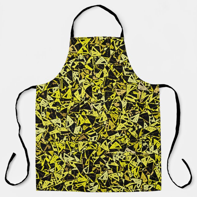 Yellow Black Triangle Pattern Apron (Front)