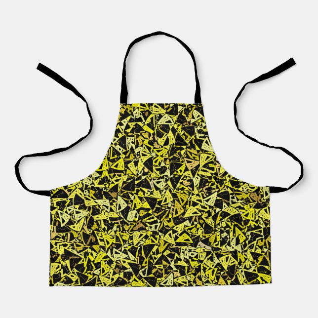 Yellow Black Triangle Pattern Apron (Front)