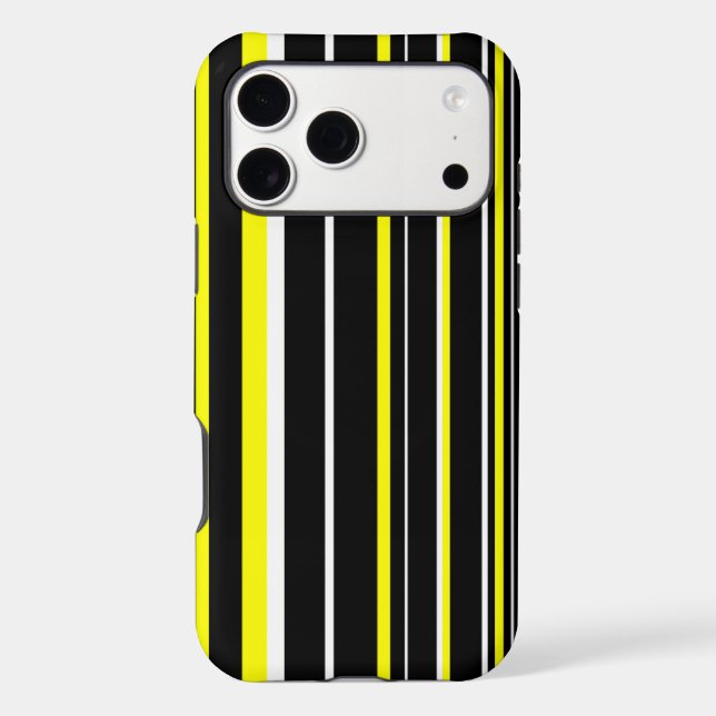 Yellow, Black, White Barcode Stripe (Back)