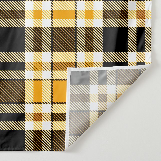 Yellow Black White Flannel Tartan Pattern Design  Fabric (Creator Uploaded)