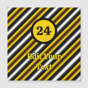 Yellow Black White Rainbow Stripes