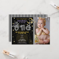 Yellow & Black Witch Halloween 1ST Birthday