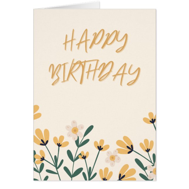 Yellow Bloom - Happy Birthday (Front)