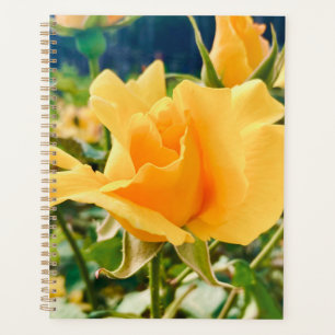 Yellow Bloom Spiral Planner