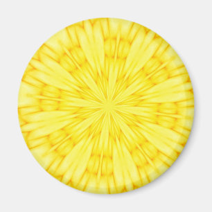 Yellow Blossom Fractal Magnet