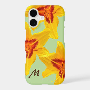 Yellow Blossoms Monogram Art iPhone / iPad case