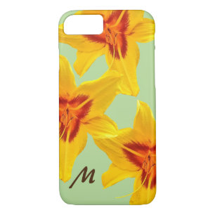 Yellow Blossoms  Monogram Art  iPhone / iPad case