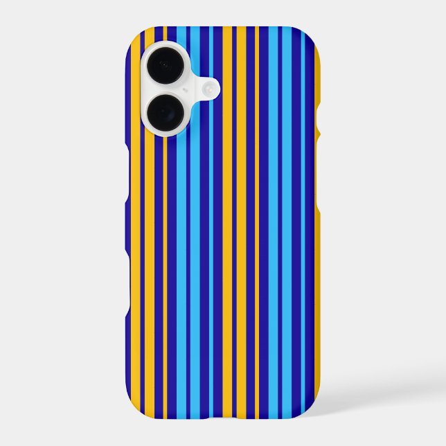 Yellow Blue and Navy Vertical Stripes Pattern  (Back)