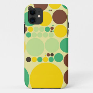 Yellow, Blue, Brown Polka Dots Seamless Pattern Case-Mate iPhone Case