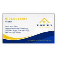 Yellow Blue Classic Roof and Window Logo Rent Home