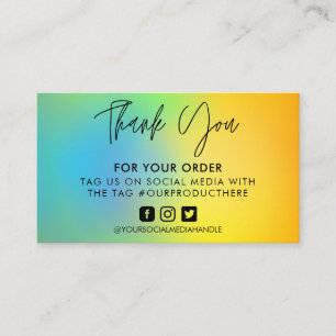 Yellow Blue Colour Shift Business Card