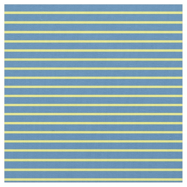 Yellow & Blue Coloured Lines Fabric (Close Up)