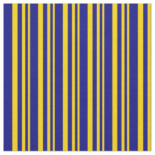 Yellow & Blue Coloured Lines Pattern Fabric