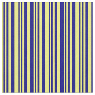 Yellow & Blue Coloured Pattern of Stripes Fabric