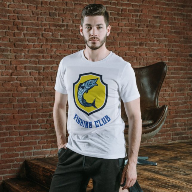 Yellow Blue Fishing Club T-Shirt (Creator Uploaded)