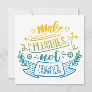 Yellow Blue Gradient Peace Quote for Plush Makers