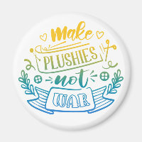 Yellow Blue Gradient Peace Quote for Plush Makers