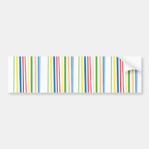 Yellow Blue Green Stripes Bumper Sticker