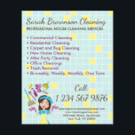 Yellow Blue House Cleaning Janitorial Gloved Apron Flyer<br><div class="desc">Yellow Blue House Cleaning Janitorial Gloved Apron</div>