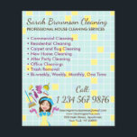 Yellow Blue House Cleaning Janitorial Gloved Apron Flyer<br><div class="desc">Yellow Blue House Cleaning Janitorial Gloved Apron</div>