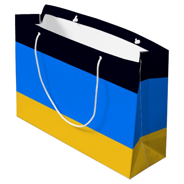 Yellow Blue Large Gift Bag (Back Angled)