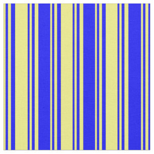 Yellow & Blue Lines Pattern Fabric