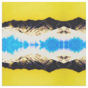 Yellow Blue Mountain Fabric