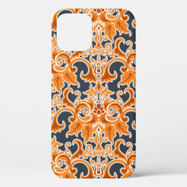 Yellow blue Ornament Seamless Background Patternab Case-Mate iPhone Case (Back)