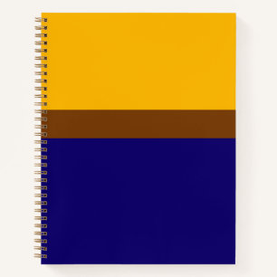 Yellow Blue Plain Colour Block Design Notebook