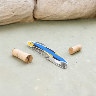 Yellow Blue Stripes  Corkscrew