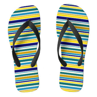 Yellow Blue Stripes Jandals
