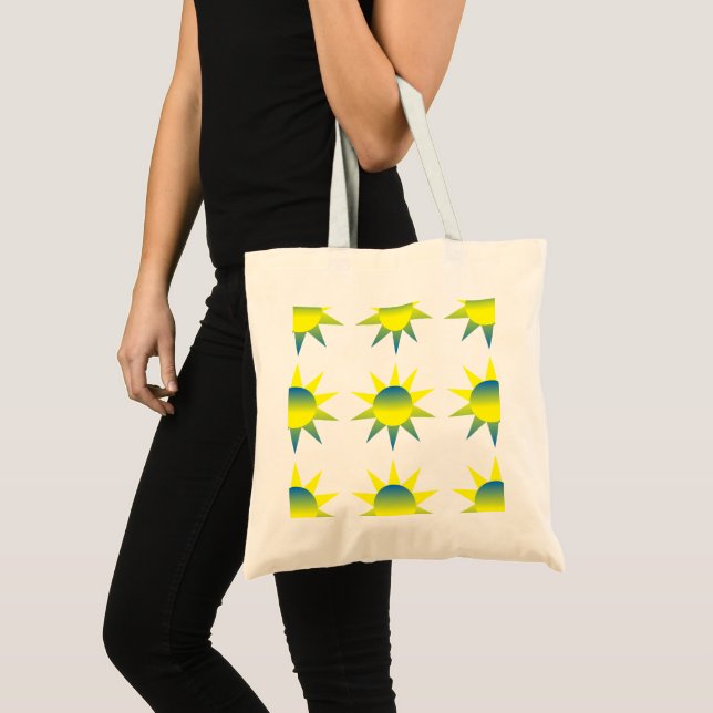 Yellow Blue Sun Tote Bag (Front (Product))