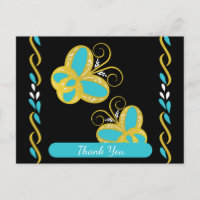 Yellow, blue, white flying butterflies Thank You