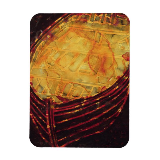 Yellow Boat 2007 Magnet (Vertical)