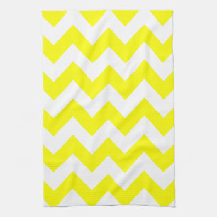 Yellow Bold Chevron Tea Towel