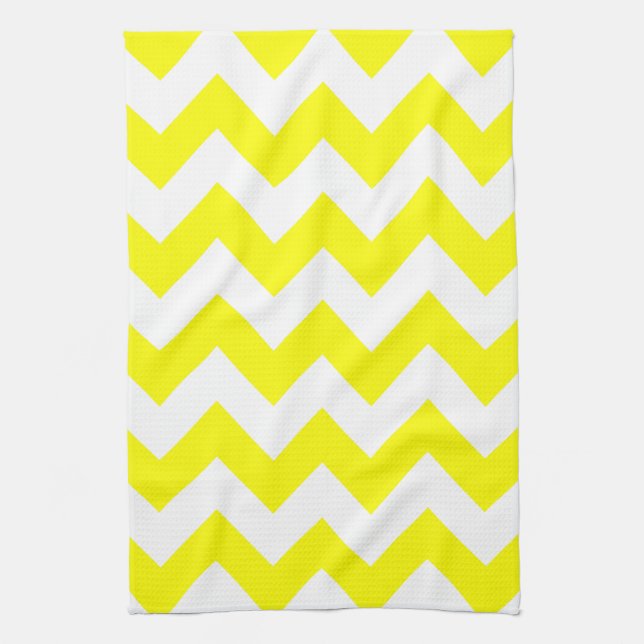 Yellow Bold Chevron Tea Towel (Vertical)