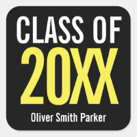 Yellow Bold Personalised Graduation ANY YEAR