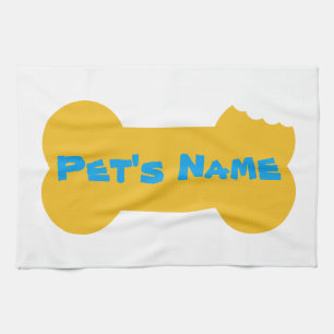 Yellow Bone personalised Dog Kitchen Towel