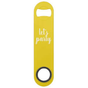 Yellow Bottle Opener: let's party