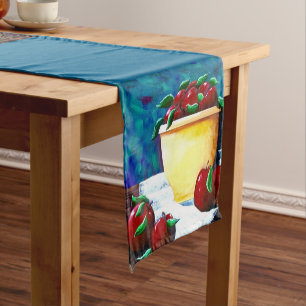 Yellow Bowl with Apples Table Runner