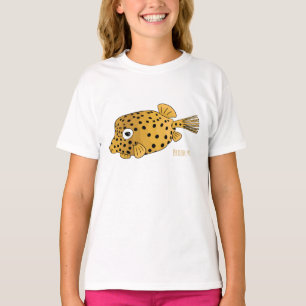 Yellow boxfish cartoon illustration T-Shirt