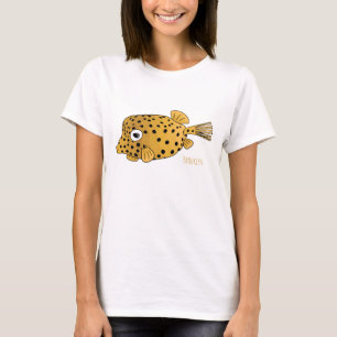Yellow boxfish cartoon illustration T-Shirt