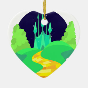 yellow brick road ceramic tree decoration