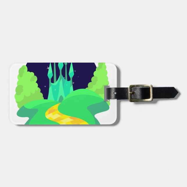 yellow brick road luggage tag (Front Horizontal)