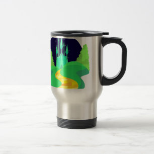 yellow brick road travel mug