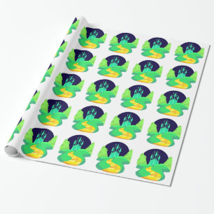 yellow brick road wrapping paper