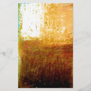 Yellow Brown Abstract Stationery