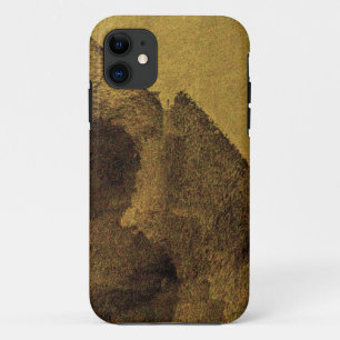 Yellow brown black abstract painting brush strokes Case-Mate iPhone case