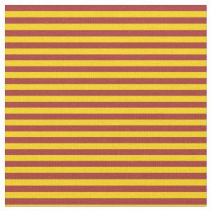 Yellow & Brown Coloured Lined Pattern Fabric