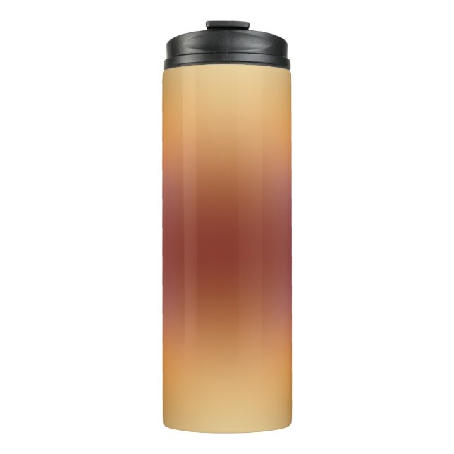 yellow brown free form gradient on thermal tumbler (Front)